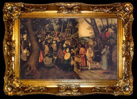 framed  BRUEGHEL, Pieter the Younger The Testimony of John the Baptist, ta009-2